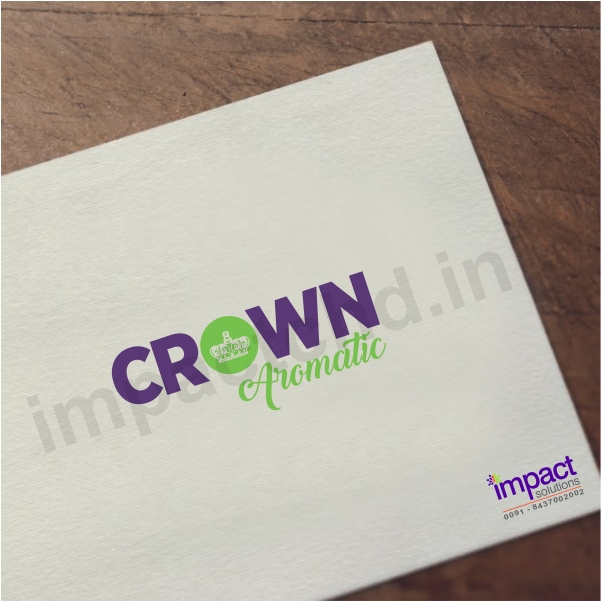 impact-solutions-logo-designer-chandigarh-crown-aromatic